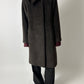 Long Alpaca wool coat | Dark Brown