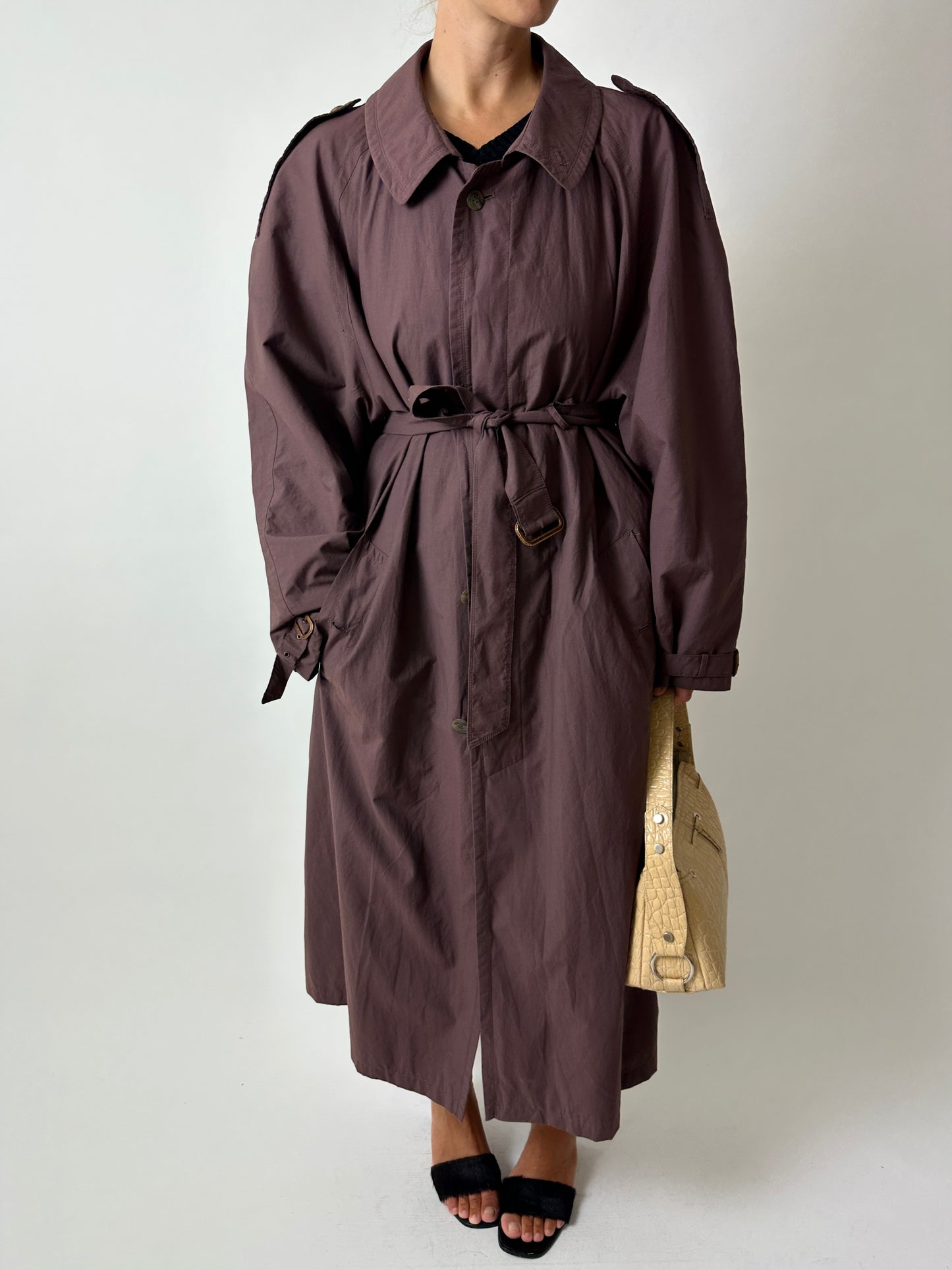 Oversized trench coat | Plum
