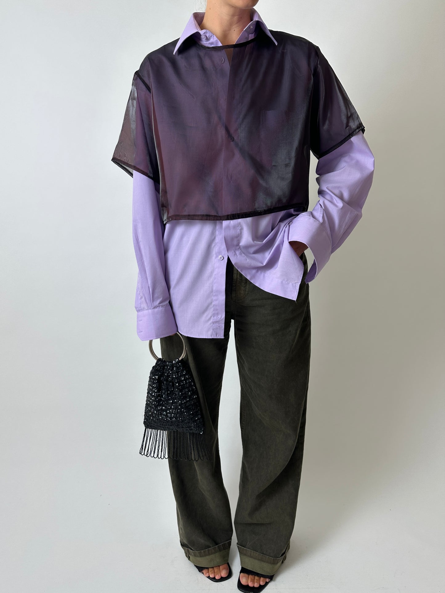 Sheer top | Eggplant