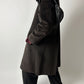 Long Alpaca wool coat | Dark Brown