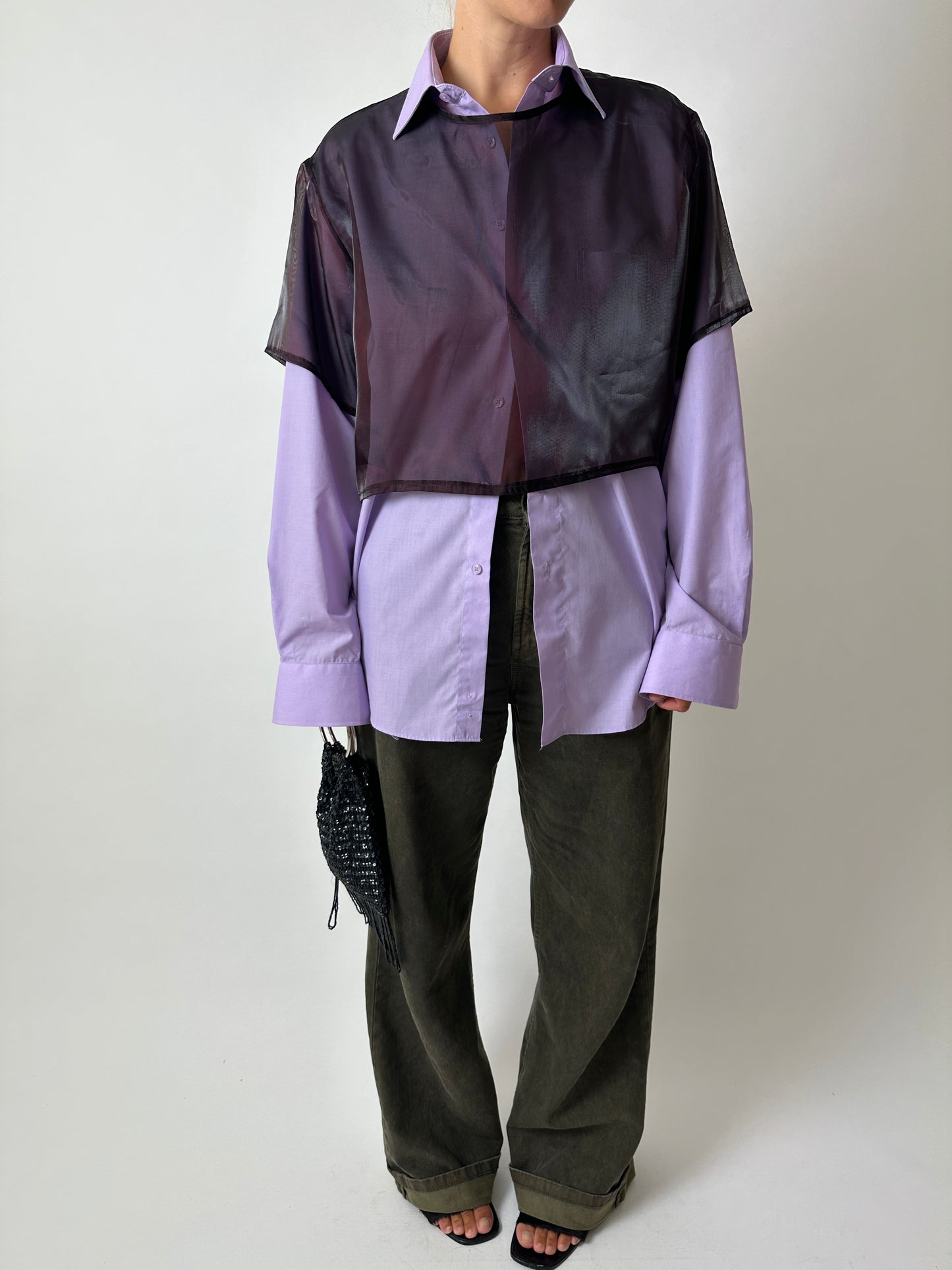 Sheer top | Eggplant