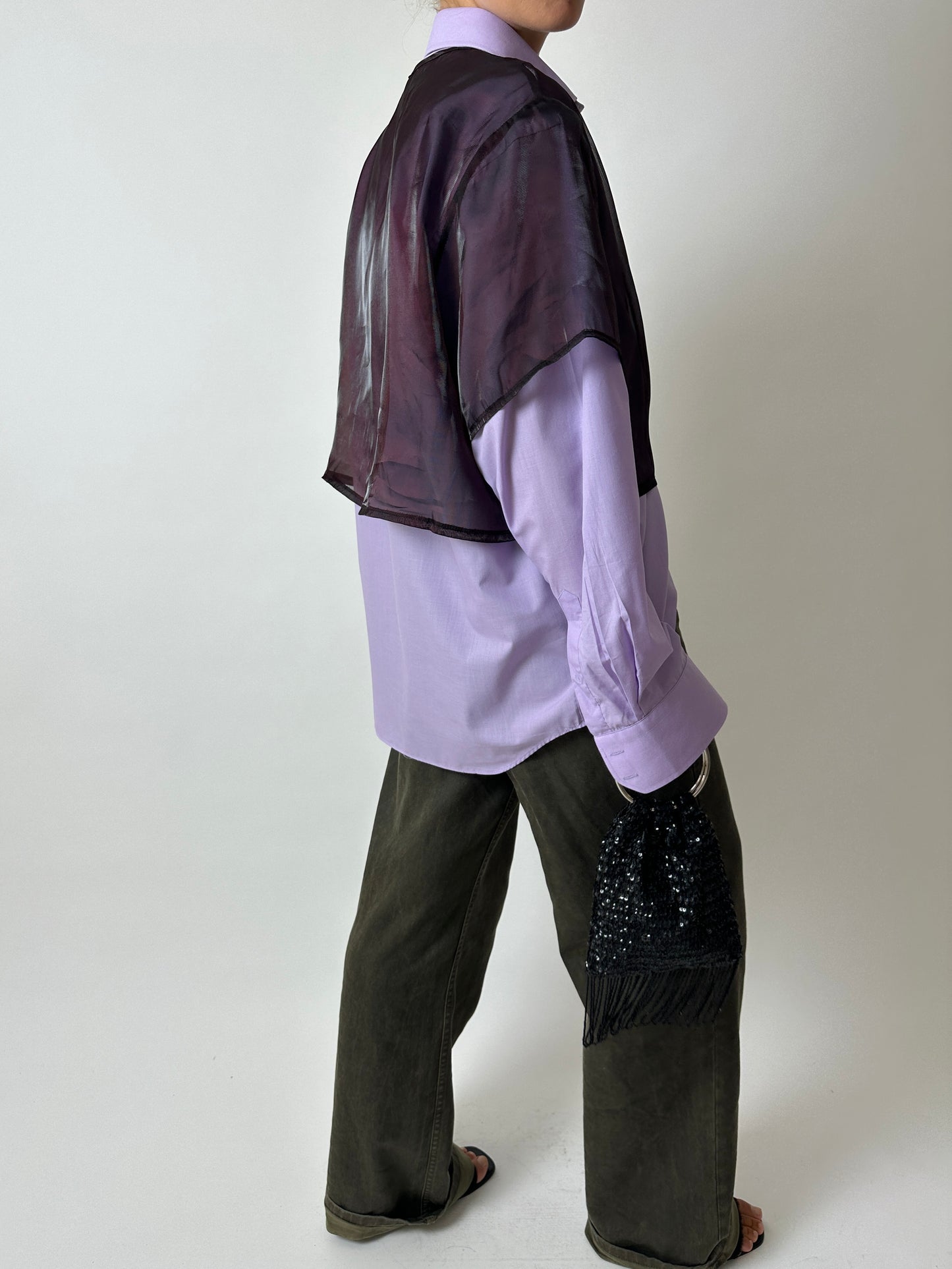 Sheer top | Eggplant