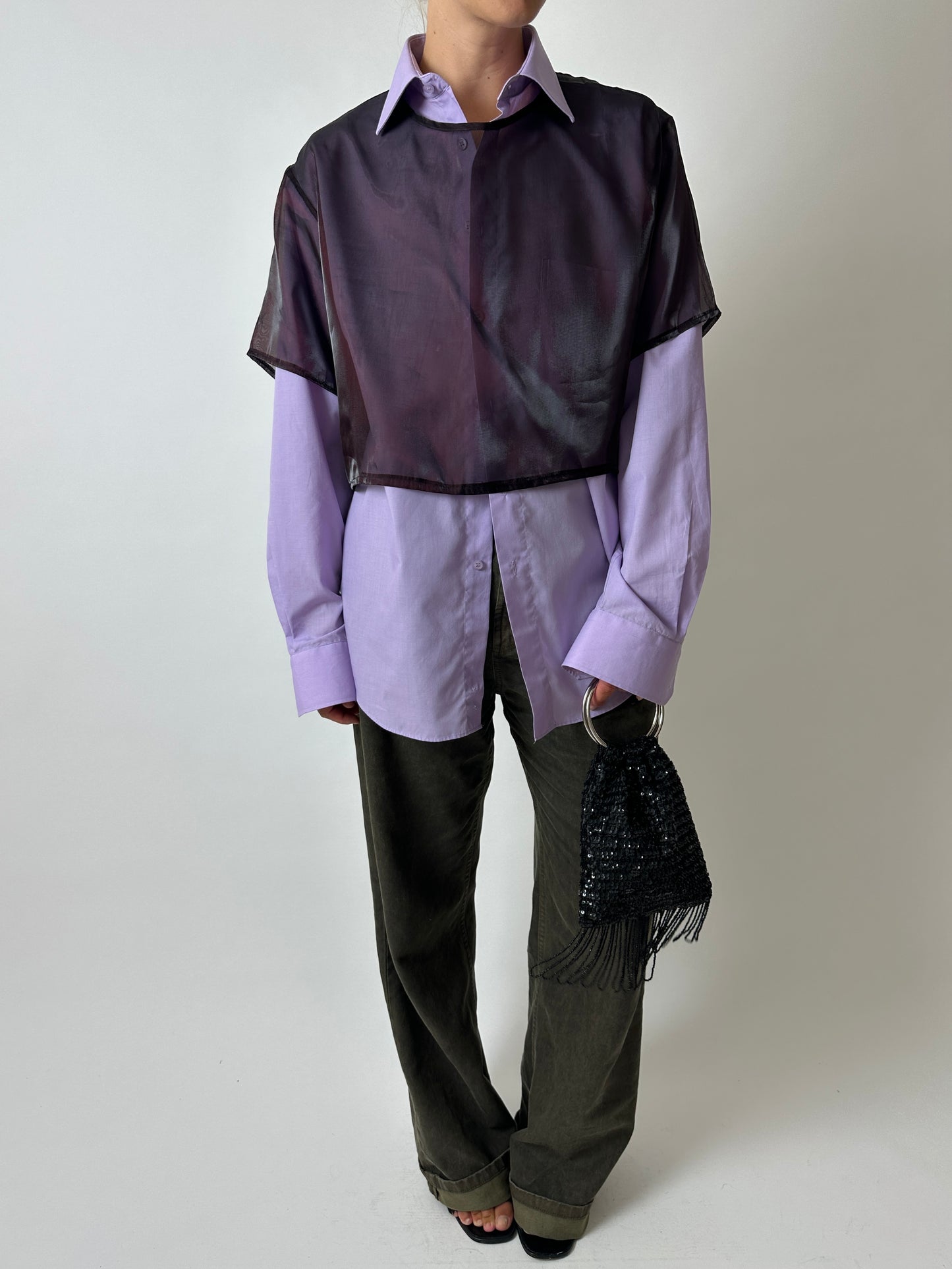 Sheer top | Eggplant