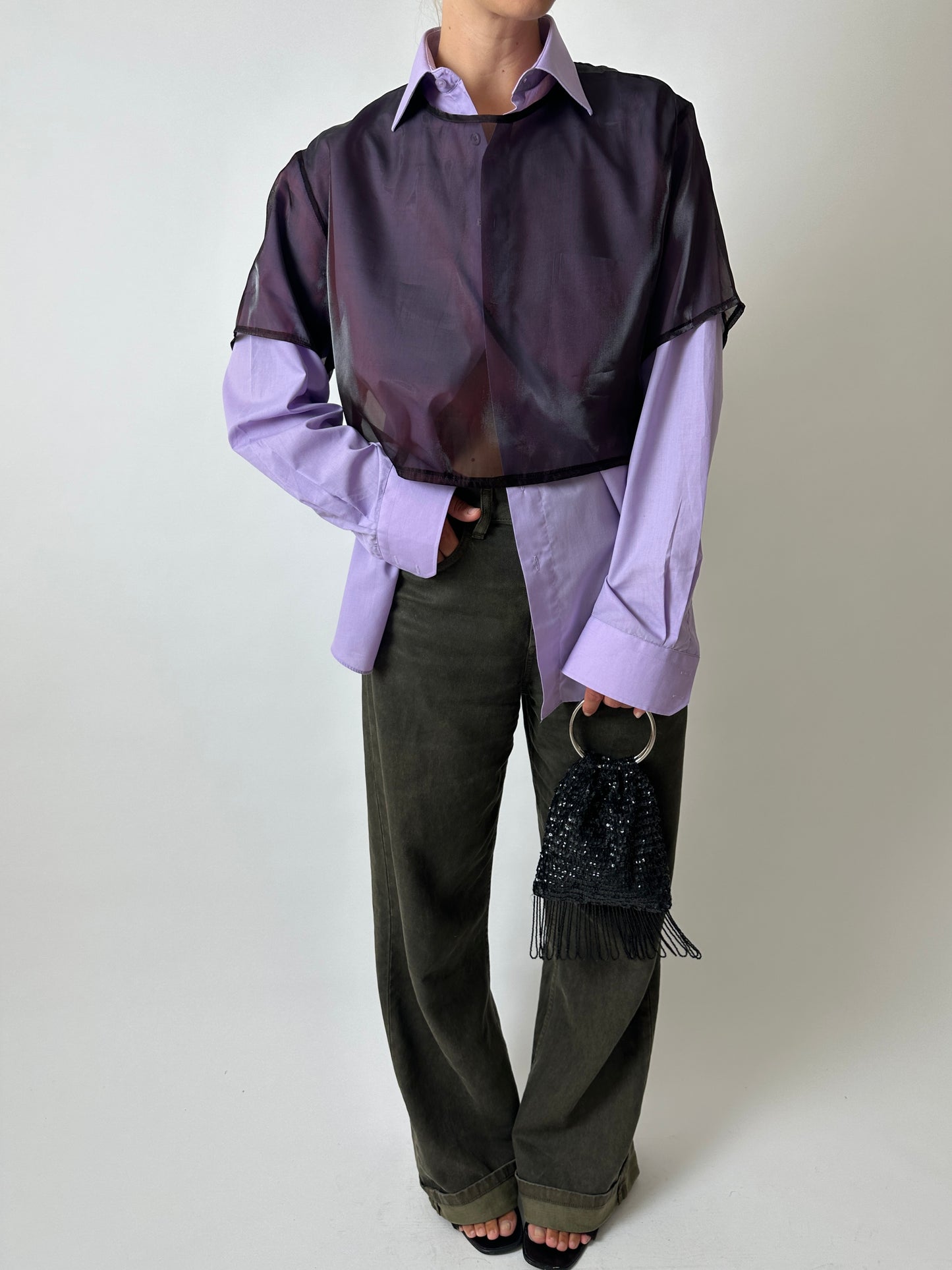 Sheer top | Eggplant