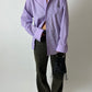 Relaxed cotton shirt | Lilac