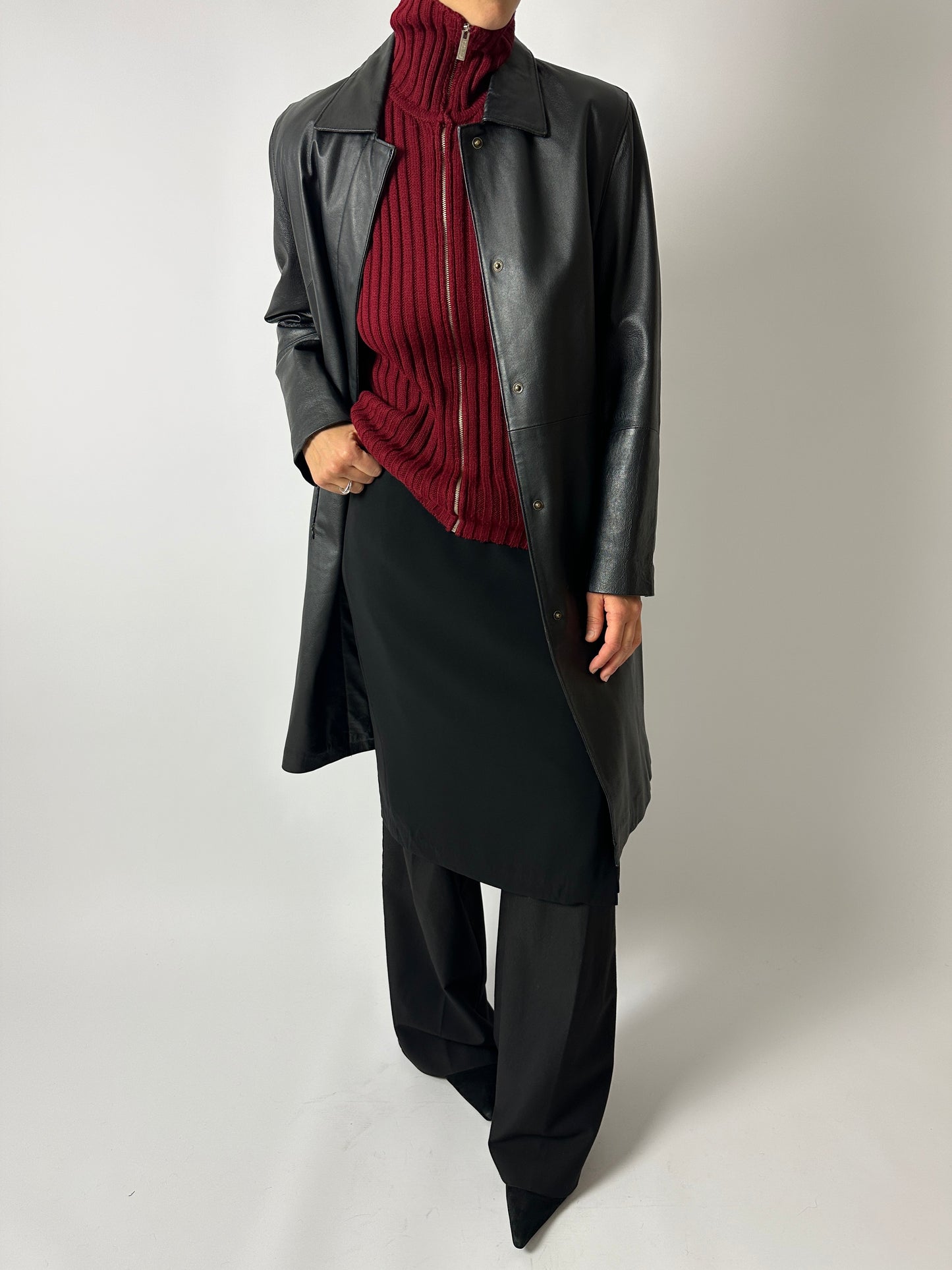 Zip cardigan | Burgundy