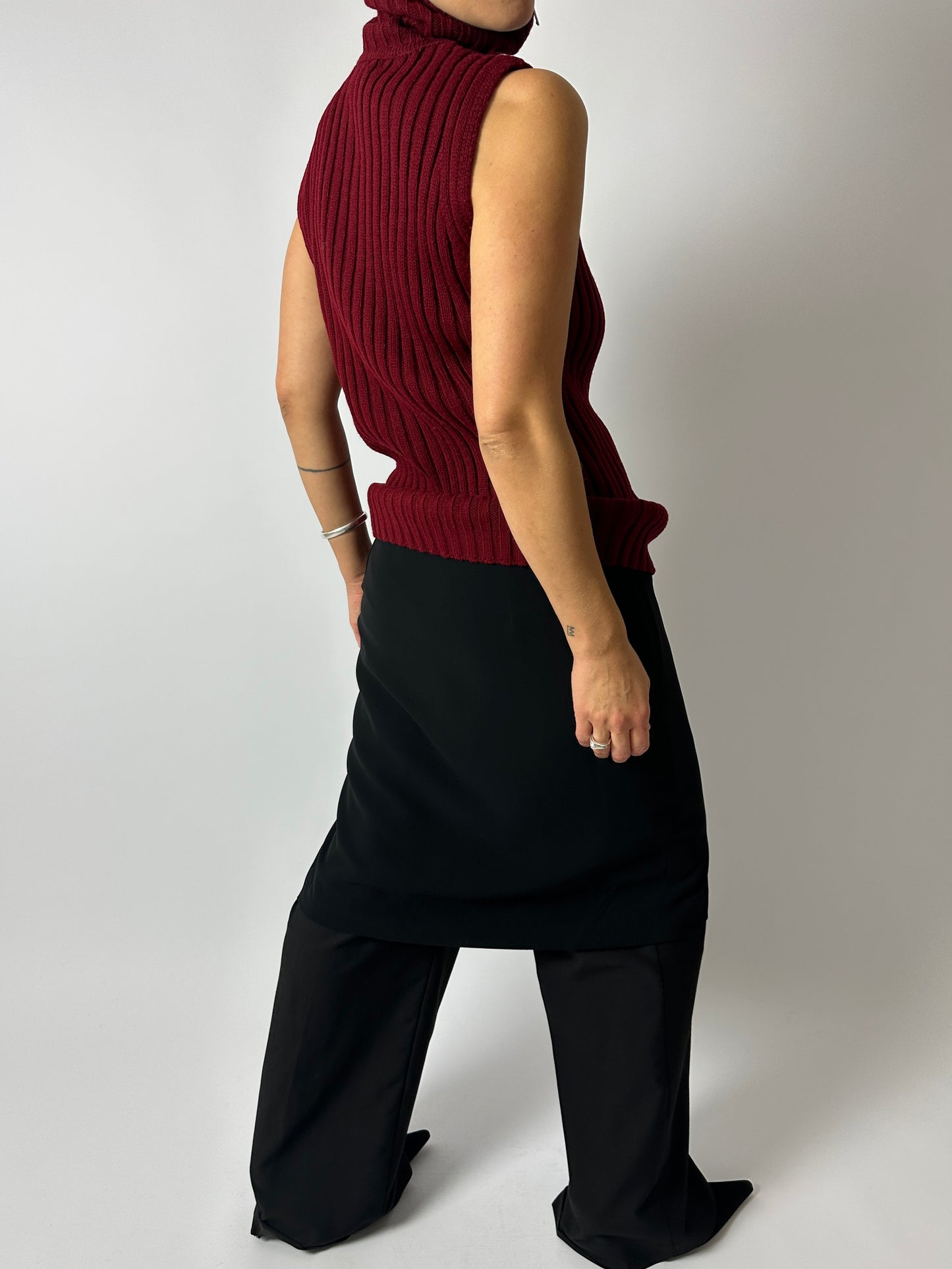 Zip cardigan | Burgundy