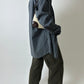 Oversized striped shirt | Brown / Blue