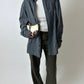 Oversized striped shirt | Brown / Blue