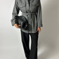 Belted shirt jacket | Grey
