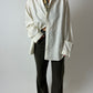 Sheer floral scarf | Butter / grey