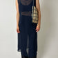 Raffia checked bag | Ecru / navy
