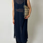 Long sheer dress | Navy