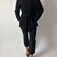 Fitted belted jacket | Black