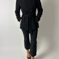 Fitted belted jacket | Black