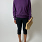 Wool v-neck sweater | Purple