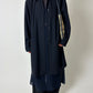 Raffia checked bag | Ecru / navy