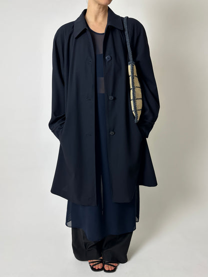 Long Mac coat | Navy