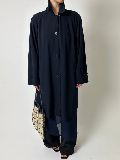 Long Mac coat | Navy