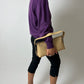 Wool v-neck sweater | Purple