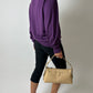 Wool v-neck sweater | Purple
