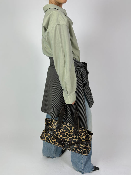 Relaxed cotton shirt | Light green