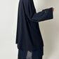 Long sheer dress | Navy