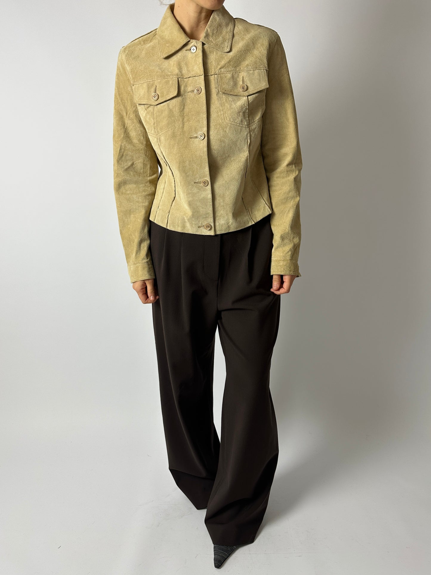 Suede jacket | Butter beige