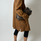 Long leather coat | Brown