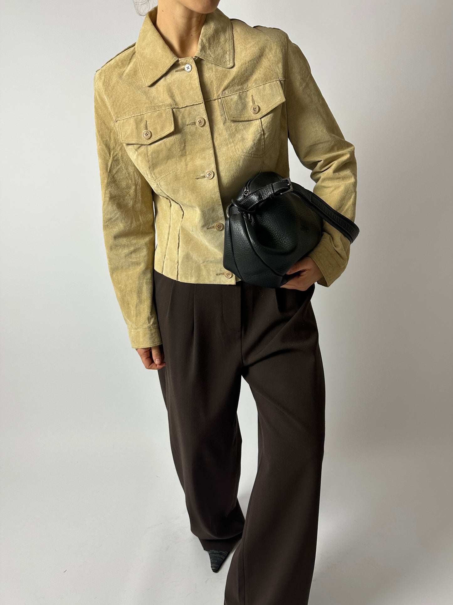 Suede jacket | Butter beige