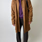 Long leather coat | Brown