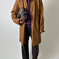 Long leather coat | Brown