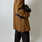 Long leather coat | Brown