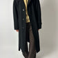 Belted wool coat | Black
