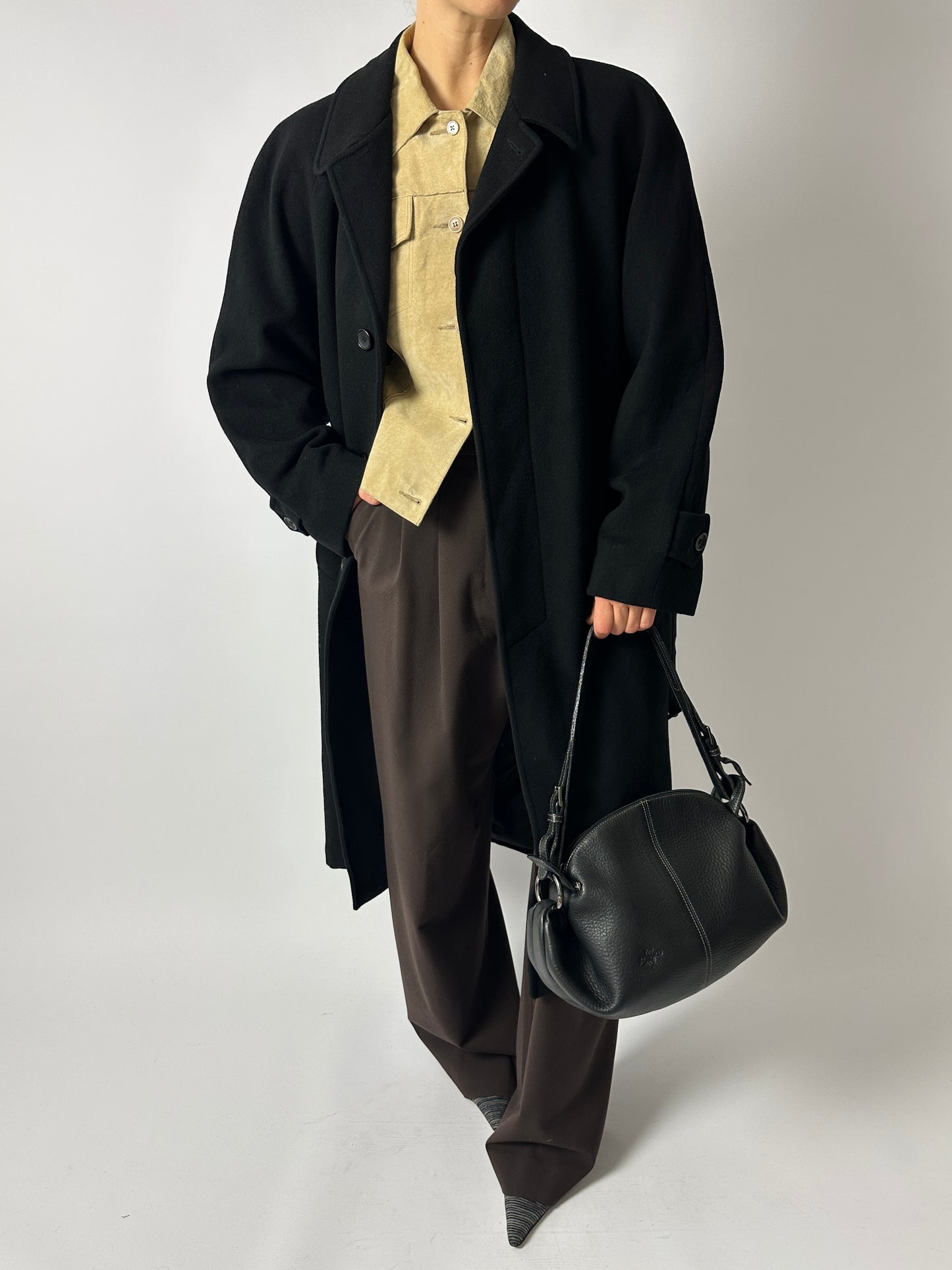 Leather shoulder bag | Black