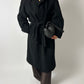 Belted wool coat | Black