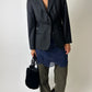 Fitted wool blazer | Black