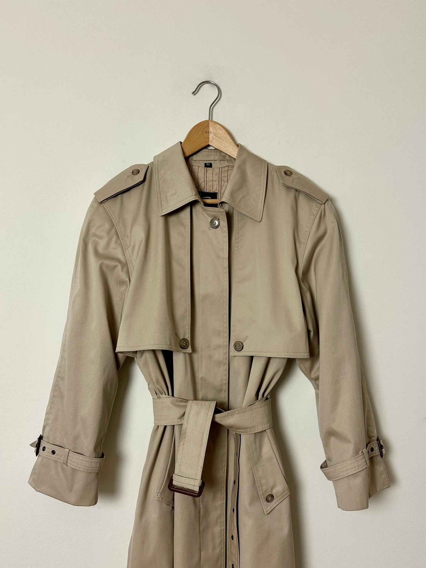 Long trench coat | Soft beige
