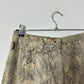 Leather snake fringed skirt | Beige