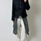 Linen blazer jacket | Black