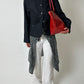 Linen blazer jacket | Black
