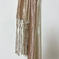 Satin fringed scarf | Powder
