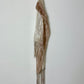 Satin fringed scarf | Powder