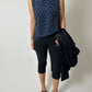 Silk dotted top | Blue / White
