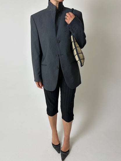 Relaxed fit blazer | Slate blue