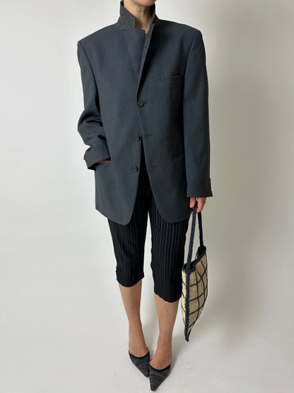 Relaxed fit blazer | Slate blue