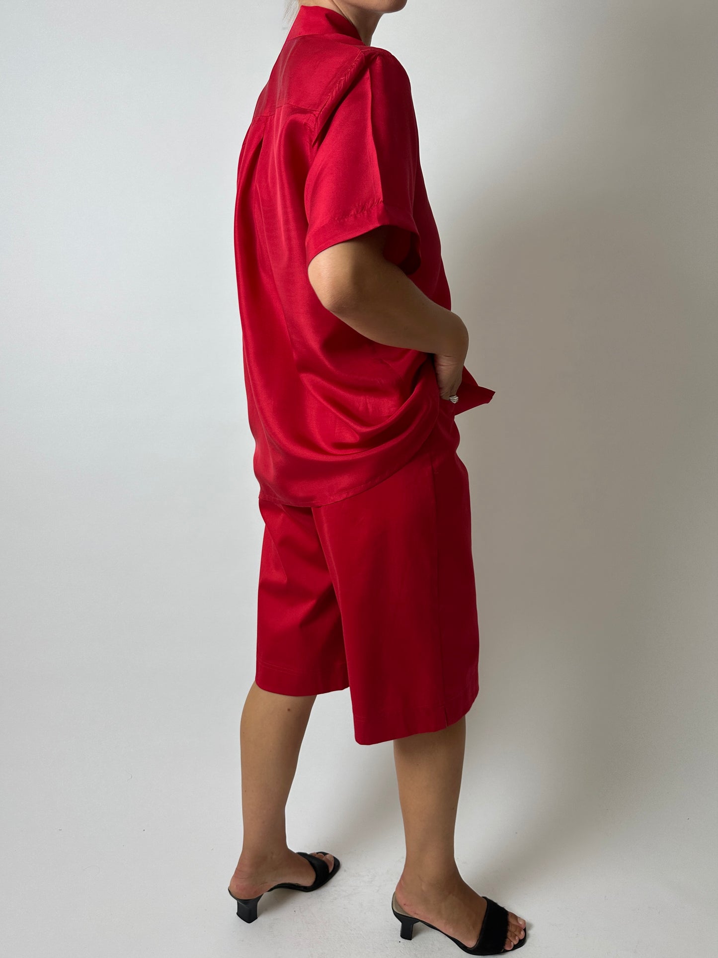 Silk blouse | Red
