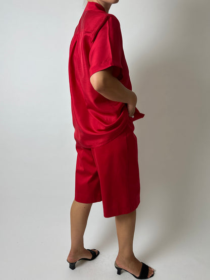 Silk blouse | Red