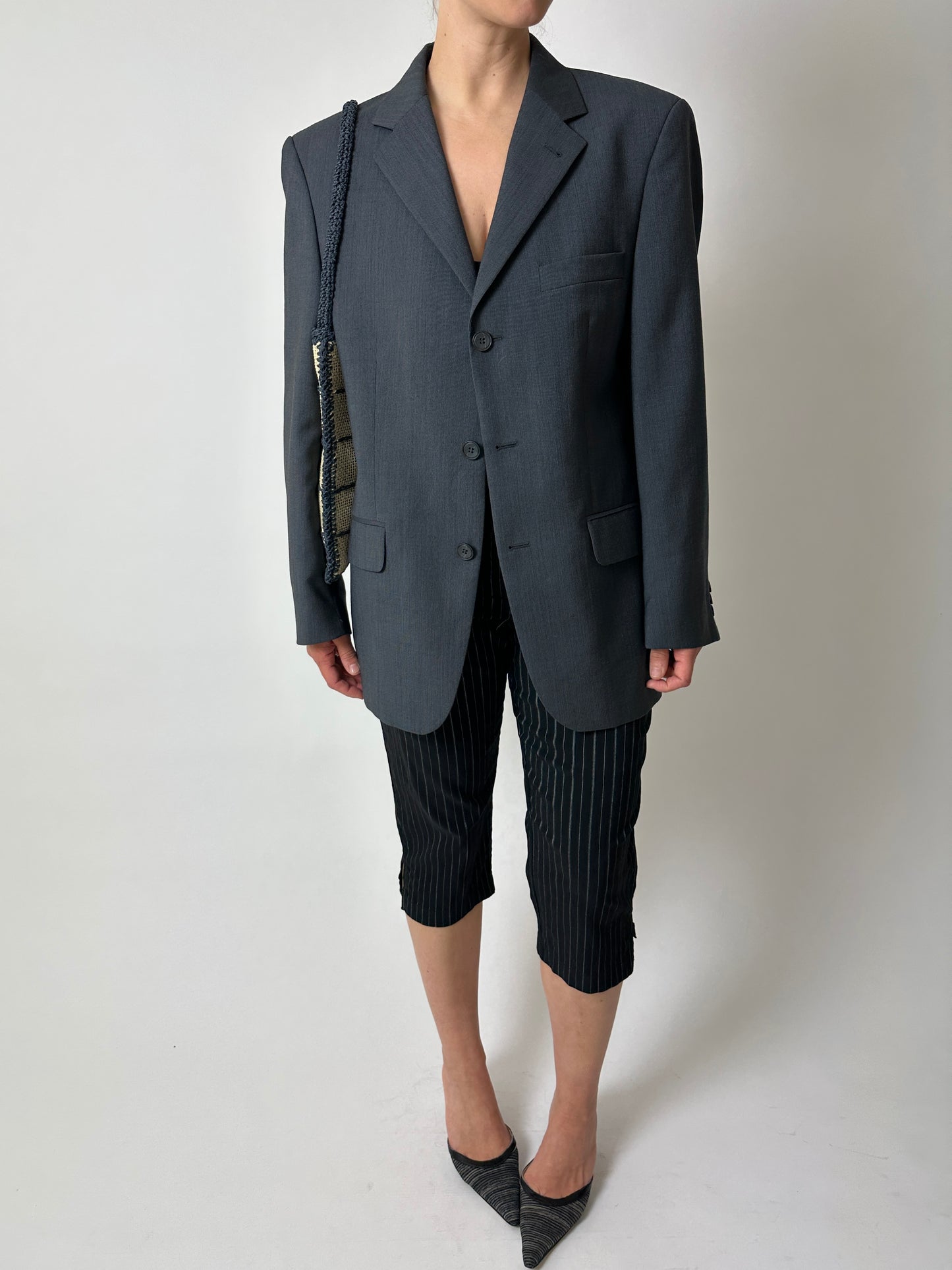 Relaxed fit blazer | Slate blue