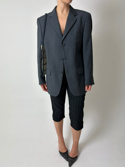 Relaxed fit blazer | Slate blue